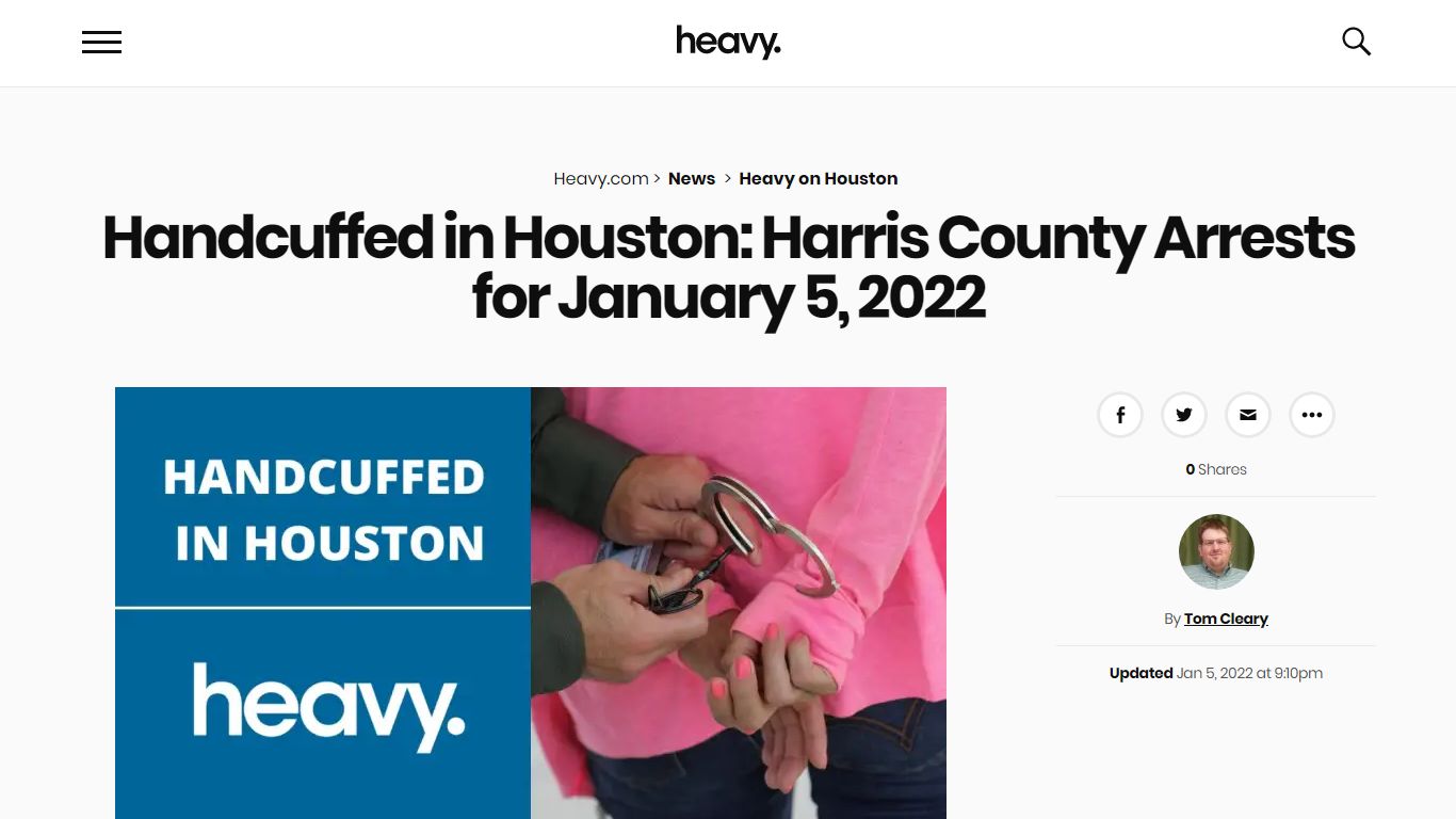 Handcuffed in Houston: Harris County Arrests for January 5, 2022